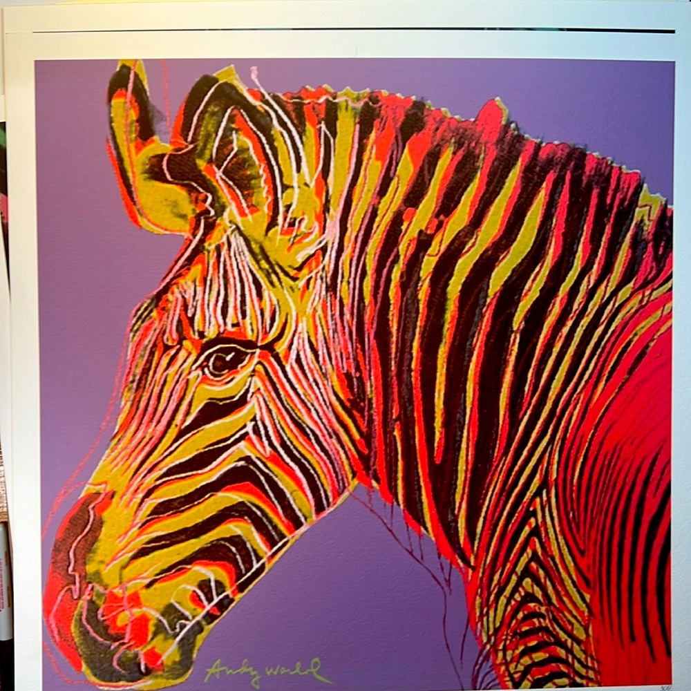 Andy Warhol zebra lithograph
